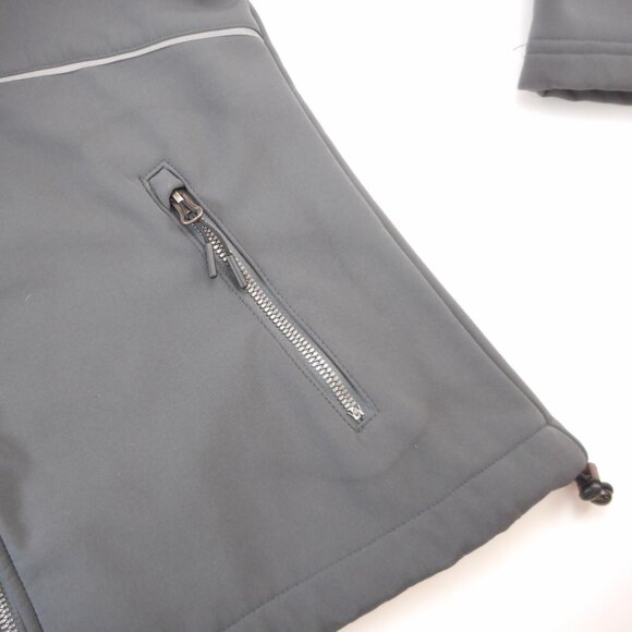 New Balance Women's size M Windbreaker Jacket Fleece Lined Full Zip Pockets Gray - Picture 11 of 13